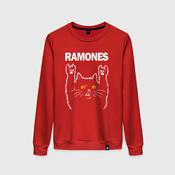 Женский свитшот Ramones rock cat