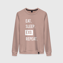 Женский свитшот Eat Sleep EXO Repeat