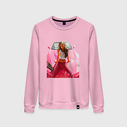 Свитшот хлопковый женский Суши Девон Аоки Honda s2000, цвет: светло-розовый