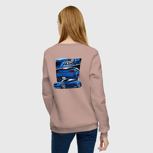 Женский свитшот Infiniti G37 Stance V4 / Пыльно-розовый – фото 4