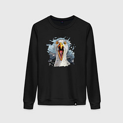 Женский свитшот Чайка орет - морской принт