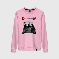 Свитшот хлопковый женский Depeche Mode - Memento Mori 01, цвет: светло-розовый