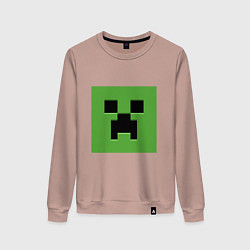 Женский свитшот Minecraft creeper face