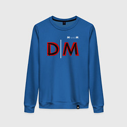 Свитшот хлопковый женский Depeche Mode 2023 Memento Mori Logo 08, цвет: синий