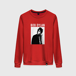 Свитшот хлопковый женский Tribute to Bob Dylan, цвет: красный