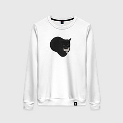 Свитшот хлопковый женский Maxwell cat, цвет: белый