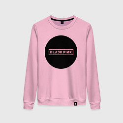 Женский свитшот Black pink - logotype - group - South Korea