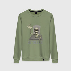 Свитшот хлопковый женский Привет с того света, цвет: авокадо