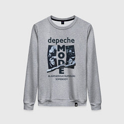 Свитшот хлопковый женский Depeche Mode - Blasphemous rumours somebody, цвет: меланж
