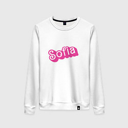 Свитшот хлопковый женский Sofia - retro barbie style, цвет: белый