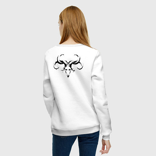 Женский свитшот Демон сатана / Белый – фото 4