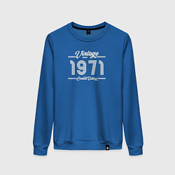 Свитшот хлопковый женский Лимитированный выпуск 1971, цвет: синий