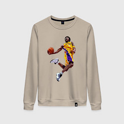 Свитшот хлопковый женский Kobe Bryant dunk, цвет: миндальный
