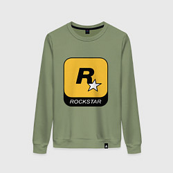 Свитшот хлопковый женский Rockstar, цвет: авокадо