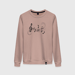 Женский свитшот Ноты на волне