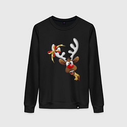 Женский свитшот Праздничный олень