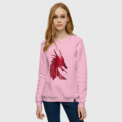 Свитшот хлопковый женский Рэд дракон, цвет: светло-розовый — фото 2