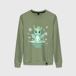 Женский свитшот Милый мультяшный дракон