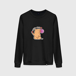 Женский свитшот Капибара: миру мир