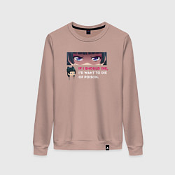 Свитшот хлопковый женский Eyes Maomao из Монолог фармацевта, цвет: пыльно-розовый