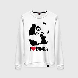 Женский свитшот I love panda