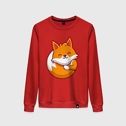 Свитшот хлопковый женский Orange fox, цвет: красный