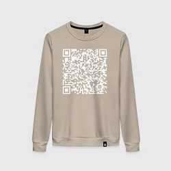 Женский свитшот Qr код на песню Never Gonna Give You Up