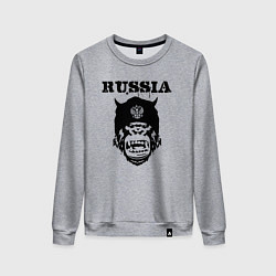 Свитшот хлопковый женский Russian gorilla, цвет: меланж