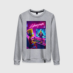 Женский свитшот Gamer Bart - cyberpunk