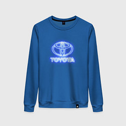 Свитшот хлопковый женский Toyota neon, цвет: синий