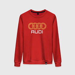 Свитшот хлопковый женский Audi fire, цвет: красный