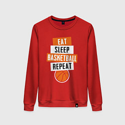 Женский свитшот Eat sleep basketball