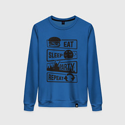 Женский свитшот Есть спать вечеринка