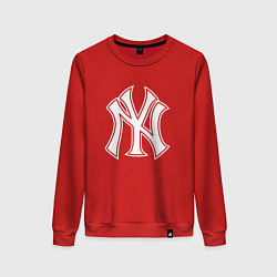 Свитшот хлопковый женский New York yankees - baseball logo, цвет: красный