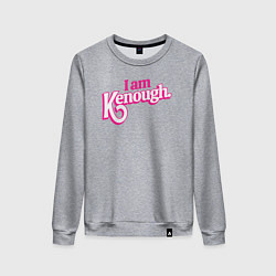 Свитшот хлопковый женский I am kenough, цвет: меланж