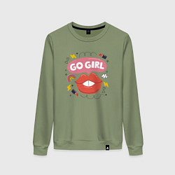 Женский свитшот Go girl lips