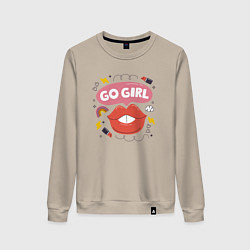 Женский свитшот Go girl lips