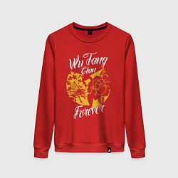 Свитшот хлопковый женский Wu tang clan forever, цвет: красный