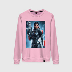 Свитшот хлопковый женский Mass Effect -N7 armor, цвет: светло-розовый