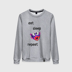 Женский свитшот Eat sleep woohoo repeat
