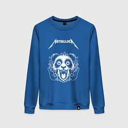Свитшот хлопковый женский Metallica rock panda, цвет: синий