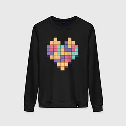 Женский свитшот Игровое сердце из пикселей