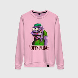 Свитшот хлопковый женский The Offspring bite me, цвет: светло-розовый