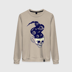 Женский свитшот Dead drink space skull