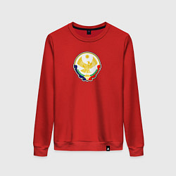 Свитшот хлопковый женский Республика Дагестан, цвет: красный