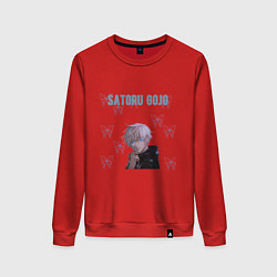 Женский свитшот Сатору Годжо с бабочками