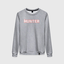 Женский свитшот Hunter Белая надпись Охотник
