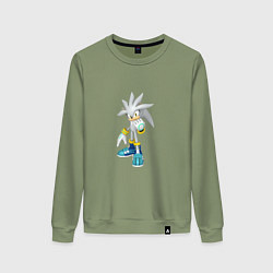 Свитшот хлопковый женский Сильвер, цвет: авокадо