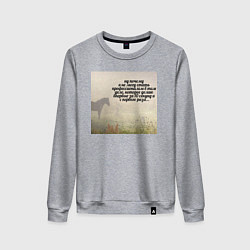 Свитшот хлопковый женский Профессионал мем, цвет: меланж