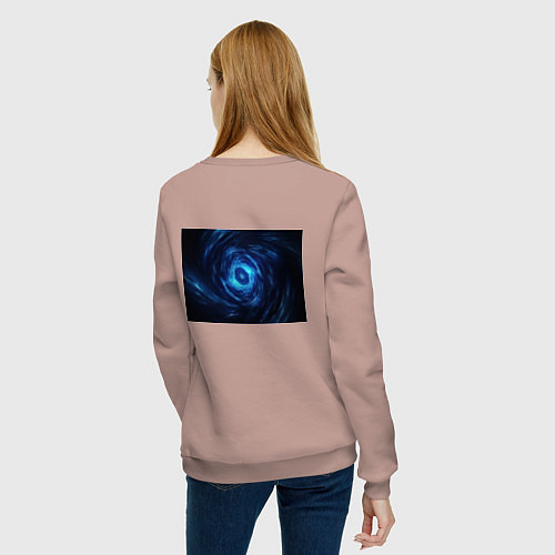 Женский свитшот Взрыв синий геометрической абстракции / Пыльно-розовый – фото 4